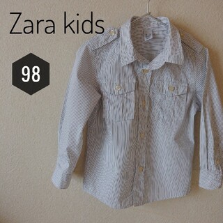 ザラキッズ(ZARA KIDS)のZARA　ボタンシャツ　98(ブラウス)