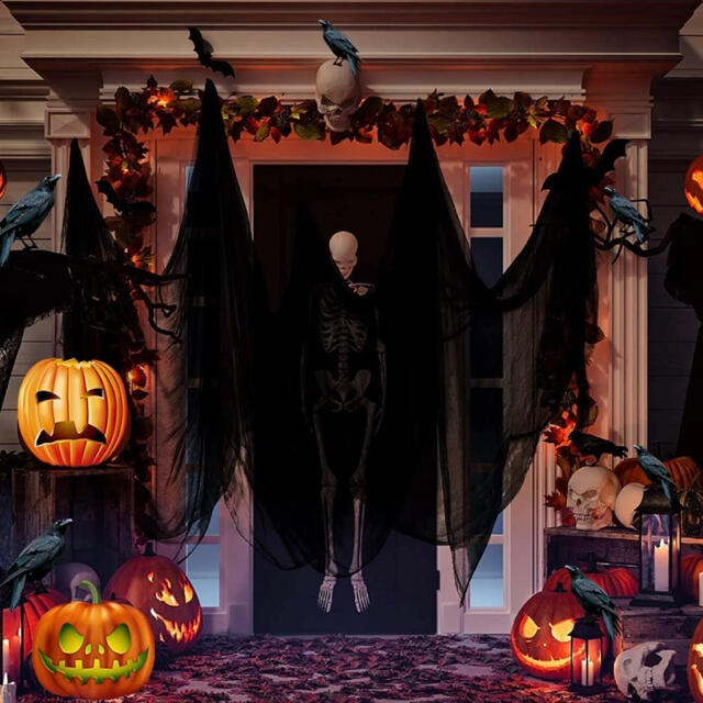 安価 ハロウィン 蜘蛛の巣 レース 装飾グッズ インテリア雑貨 黒 ハロウィーン カボチャチュニック/コスプレ/フリーサイズ/オレンジ色/後リボン