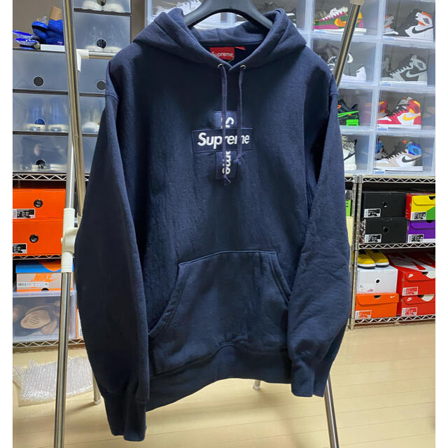 トップスSupreme cross box logo hooded sweatshirt
