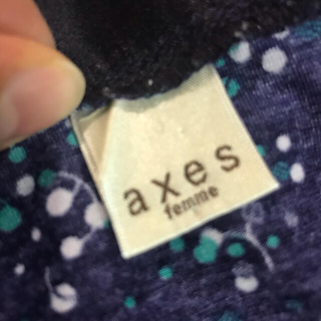 axes femme(アクシーズファム)のaxes femme アクシーズファム　チュニックワンピース　七分袖　紺色系 レディースのトップス(チュニック)の商品写真