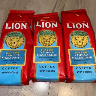 ライオン(LION)のLion Coffee 3袋ライオンコーヒーバニラマカダミア粉10オンス283g(コーヒー)