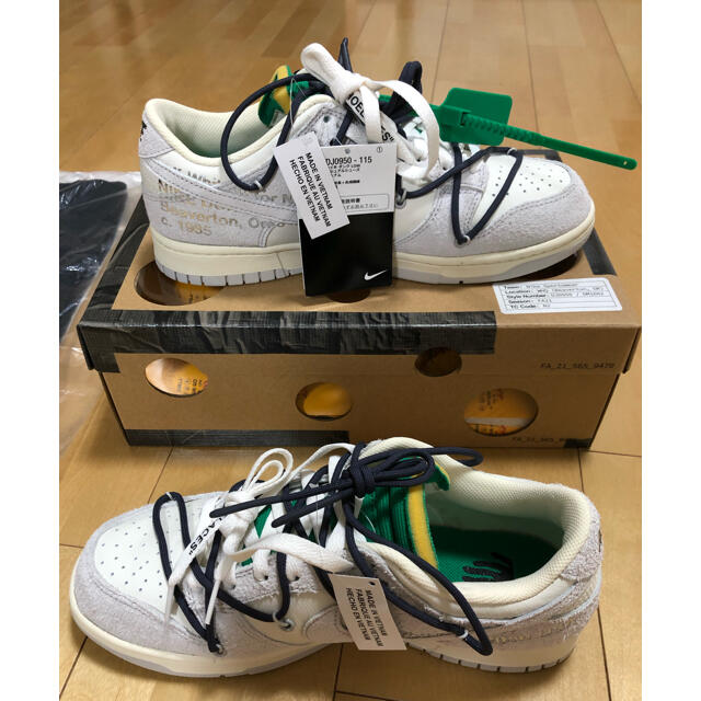 靴/シューズOFF-WHITE × NIKE DUNK LOW 1 OF 50 "20"