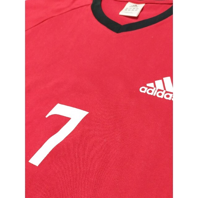 adidas(アディダス)の★ATS-835 アディダスベッカムTシャツ #7 赤 サイズL スポーツ/アウトドアのサッカー/フットサル(ウェア)の商品写真