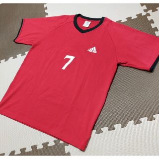 アディダス(adidas)の★ATS-835 アディダスベッカムTシャツ #7 赤 サイズL(ウェア)