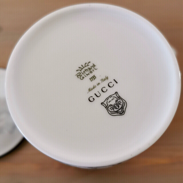 レア グッチ GUCCI ジノリ GINORI ハーバリウム 蓋付きマグカップ