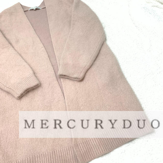 MERCURYDUO(マーキュリーデュオ)のMERCURY DUO  アンゴラダブルフェイスガウン　カーディガン　コート レディースのジャケット/アウター(ガウンコート)の商品写真