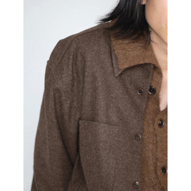 オーラリー新品SUPER MILLED SHETLAND WOOL SHIRTS