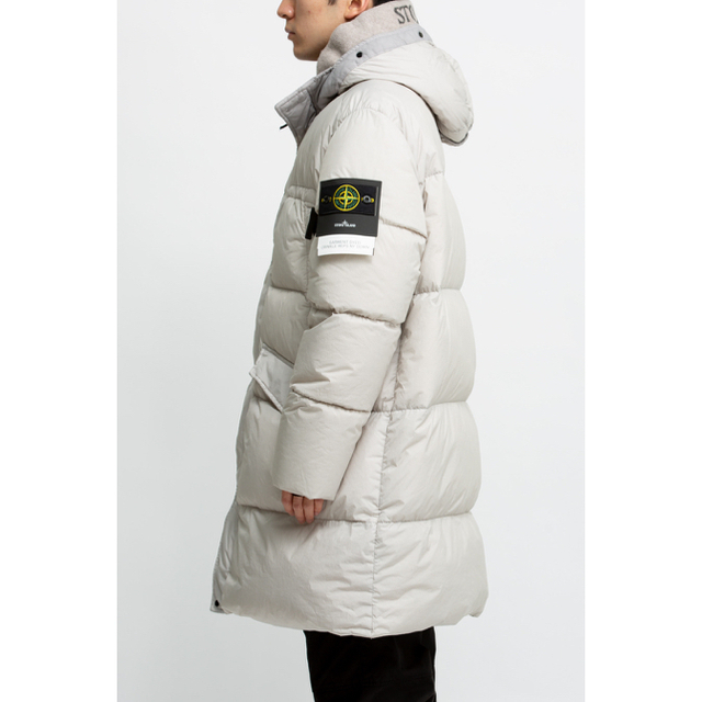 STONE ISLAND(ストーンアイランド)のGARMENT DYE HOODED LONG DOWN JKT / GRY メンズのジャケット/アウター(ダウンジャケット)の商品写真