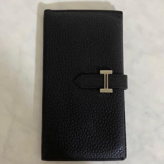 エルメス(Hermes)のエルメス 長財布 Hマーク HERMES べアン ブラック(長財布)