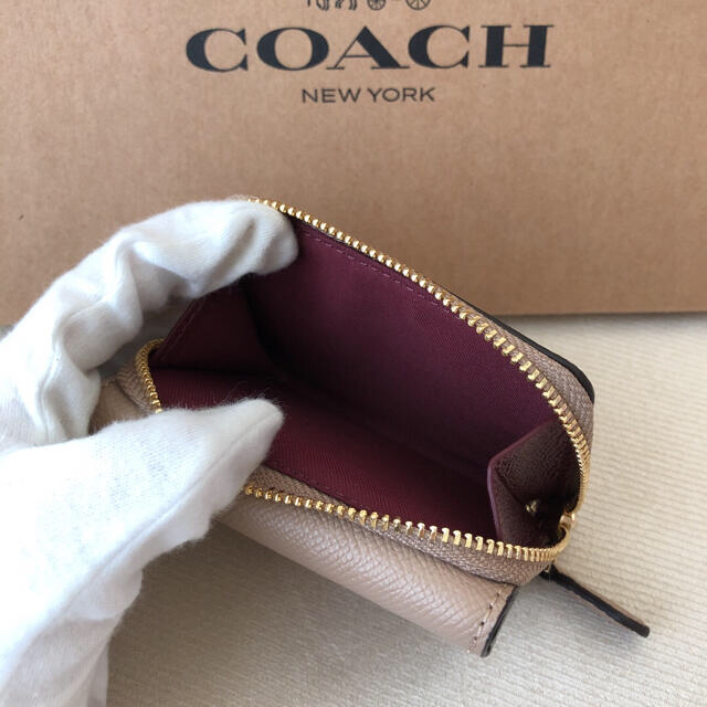 COACH(コーチ)の新品★COACH コーチ レザー 三つ折り財布 ベージュ／トープIMTAU  レディースのファッション小物(財布)の商品写真