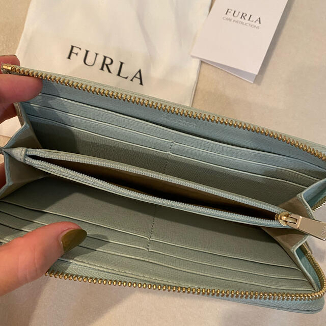 ❣️最終お値下げ❣️ FURLA 長財布 ミント色 レディースのファッション小物(財布)の商品写真