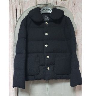 コムデギャルソン(COMME des GARCONS)のトリココムデギャルソン　丸襟ダウン　黒M(ダウンジャケット)