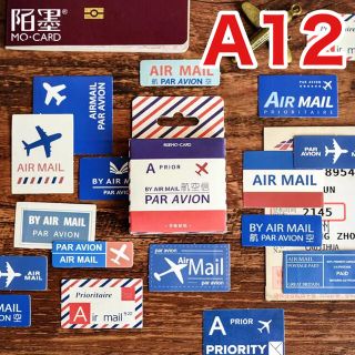 A12☆海外♡ミニシール♡エアメール♡ステッカー(シール)