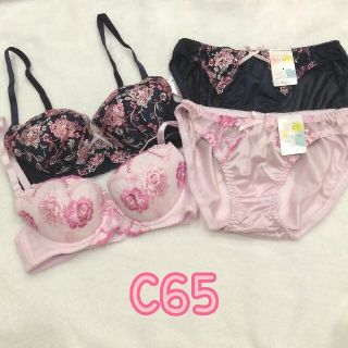 C65♡ブラ＆ショーツ♡２セット(ブラ&ショーツセット)