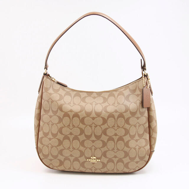 COACH - 中古美品　COACH アウトレット シグネチャージップブラウンショルダーバッグ