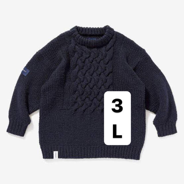 DESCENDANT FADED CABLE KNIT NAVY 3 DCDT
