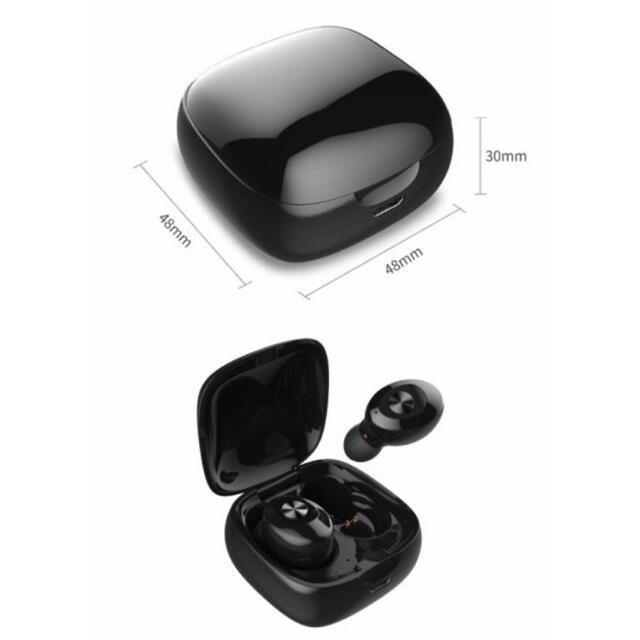 ワイヤレスイヤホン　XG-12 ブラック　Bluetooth最新版 スマホ/家電/カメラのオーディオ機器(ヘッドフォン/イヤフォン)の商品写真