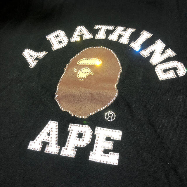 A BATHING APE(アベイシングエイプ)の[新品]APEスワロフスキーTシャツ2XL メンズのトップス(Tシャツ/カットソー(半袖/袖なし))の商品写真