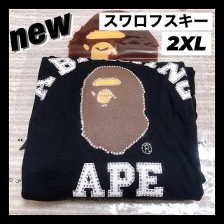 ★激レア★未使用★ APE カレッジロゴ スワロフスキー Tシャツ M シャーク