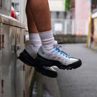 ナイキ(NIKE)のNIKE  AIR MAX95レザーブルー　27.5cm 超人気モデル(スニーカー)