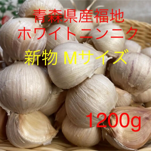 新物 青森県産福地ホワイトニンニク Mサイズ1200g  食品/飲料/酒の食品(野菜)の商品写真