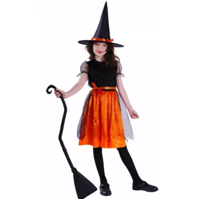 ハロウィン コスチューム 魔女 魔法使い 子ども用 子供 仮装 衣装 こども キッズ/ベビー/マタニティのキッズ服女の子用(90cm~)(ワンピース)の商品写真