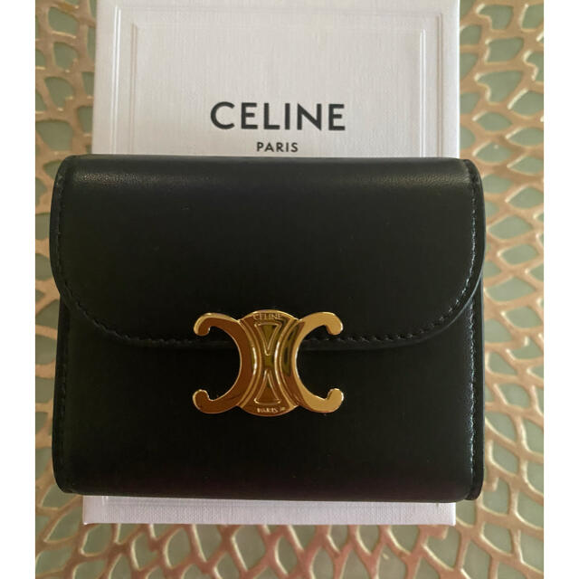 世界的に有名な celine 【極美品】セリーヌ トリオンフ コンパクト財布