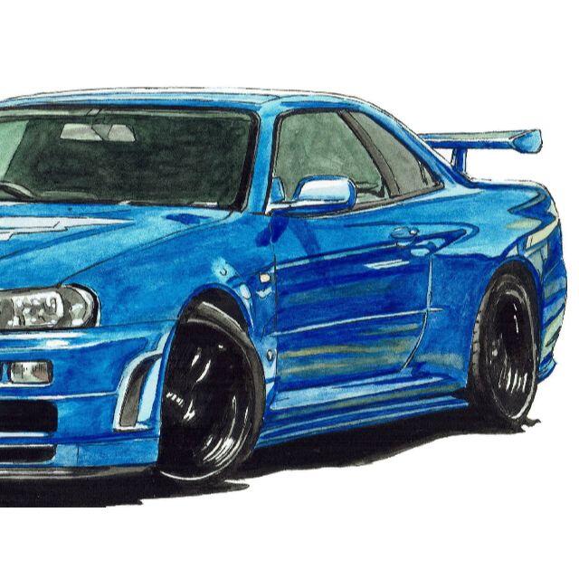 NC-799 C210/GT-R R34限定版画 直筆サイン額装●作家平右ヱ門