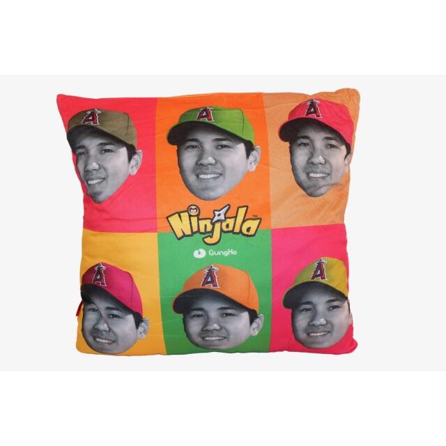 大谷翔平選手　新品　顔　枕　マクラ ピロー　国内即発送 　Tシャツ 楽天市場】50/50 大谷翔平 Tシャツ ドジャース フェイスTシャツ