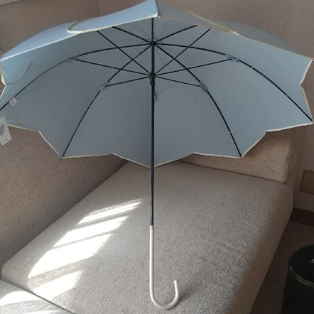 洋傘 薄グリーン 58センチ レディースのファッション小物(傘)の商品写真