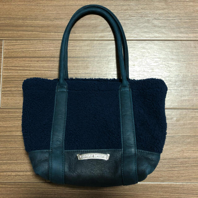 Chrome Hearts(クロムハーツ)の新品未使用 クロムハーツ切り替え 異素材トートミニ TOTE MINI ネイビー メンズのバッグ(トートバッグ)の商品写真