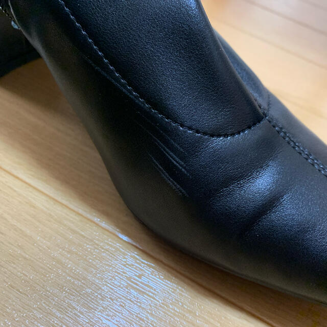 GU(ジーユー)のウルトラストレッチヒールブーツ  GU XL ブラック　黒 レディースの靴/シューズ(ブーツ)の商品写真