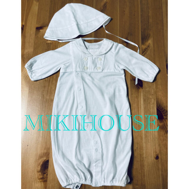 mikihouse(ミキハウス)のミキハウス　セレモニードレス　50-60 白 キッズ/ベビー/マタニティのベビー服(~85cm)(セレモニードレス/スーツ)の商品写真