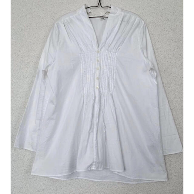45R - ○45rpm 45R○インドカディピンタックブラウス 白の通販 45R - ○45rpm 45R○インドカディピンタックブラウス 白の通販