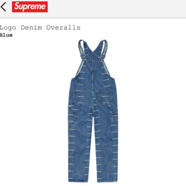 Supreme(シュプリーム)のsupreme logo denim overalls Sサイズ メンズのジャケット/アウター(カバーオール)の商品写真