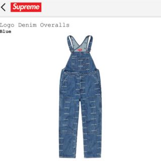 シュプリーム(Supreme)のsupreme logo denim overalls Sサイズ(カバーオール)