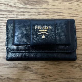 プラダ(PRADA)のいちごプロフ必読様専用　プラダ(PRADA)6連キーケース ブラック(キーケース)