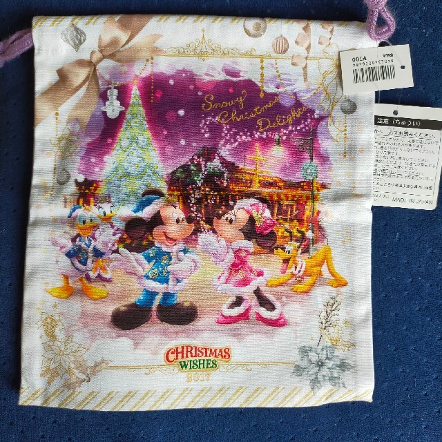 Disney(ディズニー)のディズニーシー 　クリスマス巾着 エンタメ/ホビーのおもちゃ/ぬいぐるみ(キャラクターグッズ)の商品写真
