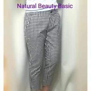 エヌナチュラルビューティーベーシック(N.Natural beauty basic)の美品　チェックパンツ(カジュアルパンツ)