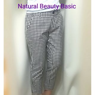 エヌナチュラルビューティーベーシック(N.Natural beauty basic)の美品　チェックパンツ(カジュアルパンツ)