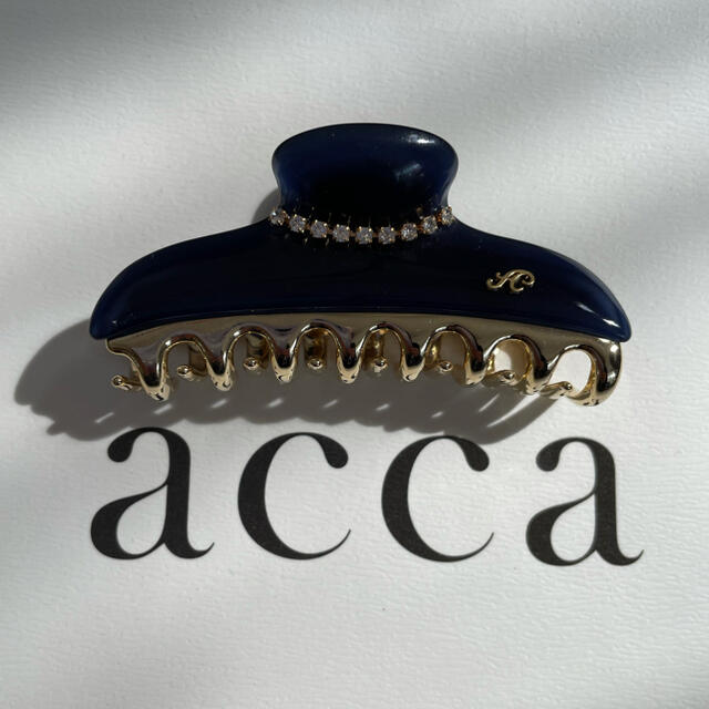 【新品】acca♡ニューコラーナ ACマーク付 中クリップ ネイビー