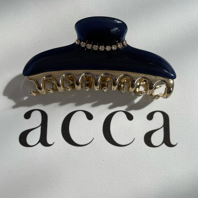 【新品】acca♡ニューコラーナ ACマーク付 中クリップ ネイビー 1