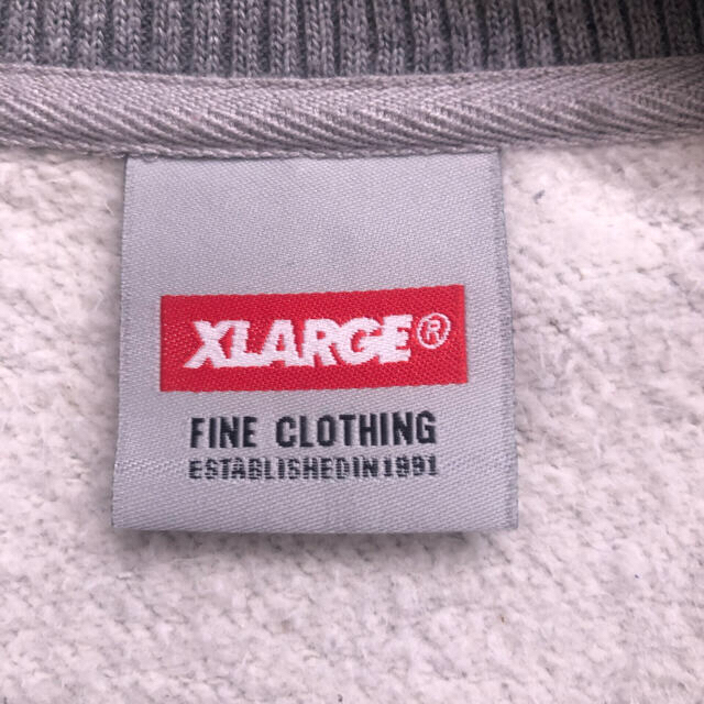 XLARGE(エクストララージ)のX-LARGE ブルゾン ショールカラー 刺繍ロゴ グレー Mサイズ メンズのジャケット/アウター(ブルゾン)の商品写真