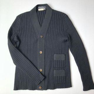 サルヴァトーレフェラガモ(Salvatore Ferragamo)のSalvatore Ferragamo カーディガン　ブラック　size S(カーディガン)