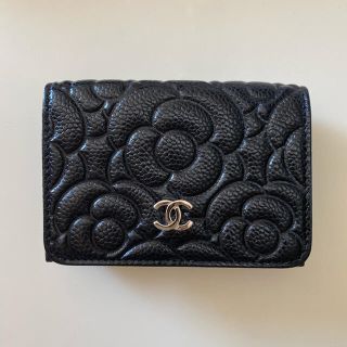 シャネル(CHANEL)の美品! カメリア柄　CHANEL財布　三つ折り財布(財布)