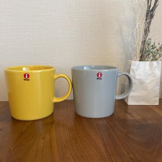 イッタラ(iittala)の新品ティーマ　マグカップ2個　ハニー　グレー(グラス/カップ)