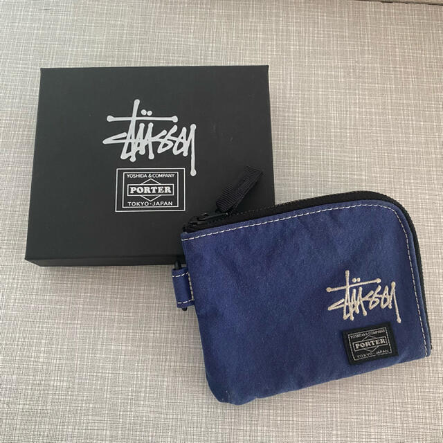 stussy PORTER コラボ　ウォレット　ネイビー | フリマアプリ ラクマ