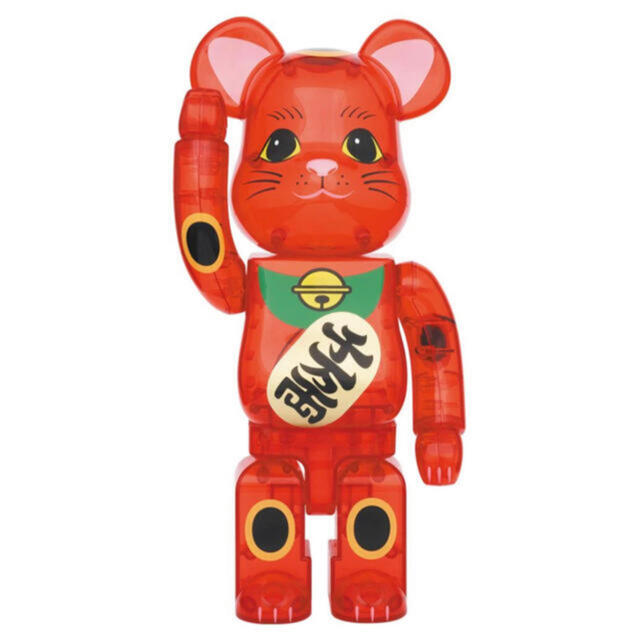 BE@RBRICK ベアブリック 招き猫 梅透明 400% bearbrick