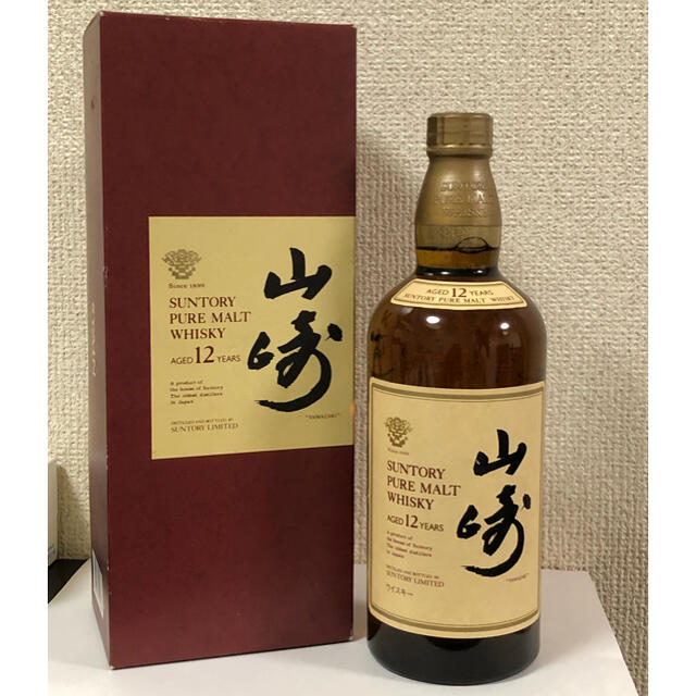 サントリーピュアモルトウイスキー山崎12年 750ml　Alc.43%箱付酒