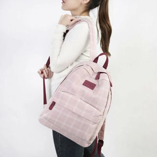 チェック柄 ピンク リュックサック 2Wayの通販 by ワンワン's shop|ラクマ チェック柄 ピンク リュックサック 2WAY